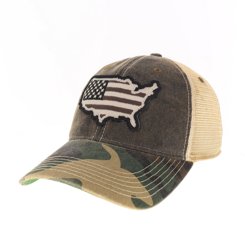 USA Silhouette American Flag Hat image 1