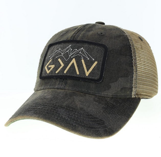 God is Greater Trucker Hats image 3