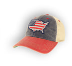 USA Silhouette American Flag Hat image 0