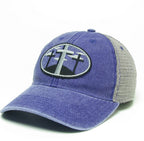 3 Crosses Patch Trucker Hats - Purple/Gray image
