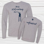 He's Still Working on Me - Long Sleeve Tee - 2X, Heather Gray image