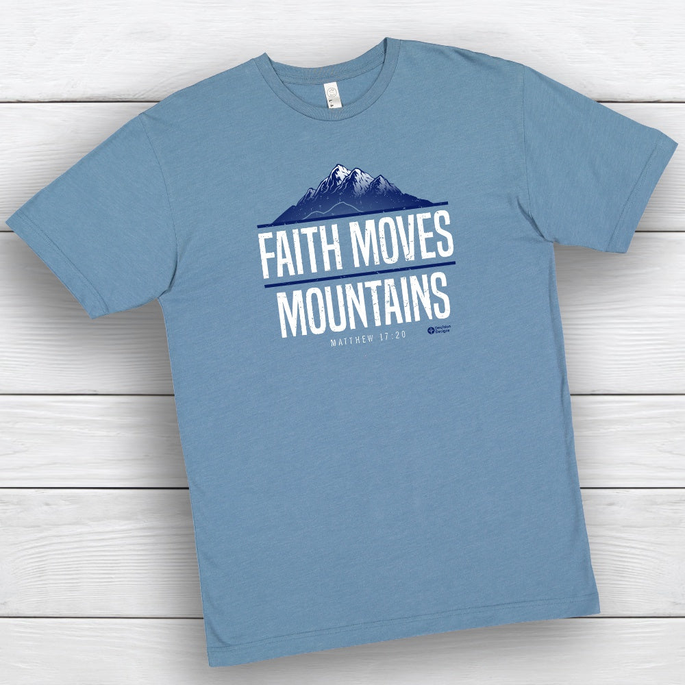Faith Moves Mountains - 2X, Vintage Indigo image