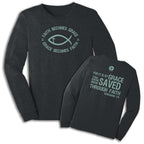 Faith Becomes Grace Long Sleeve Tee - M, Dark Gray Heather image