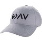 Light gray cap with black logo