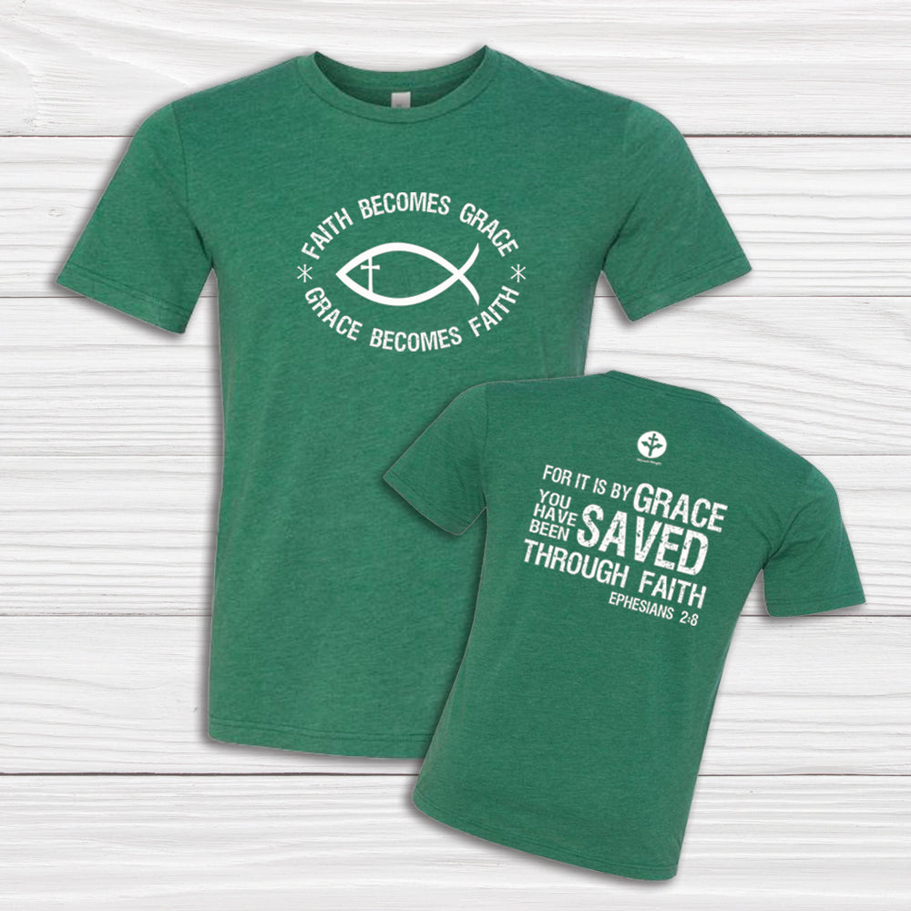 Faith Becomes Grace, Grace Becomes Faith T-shirt image 0