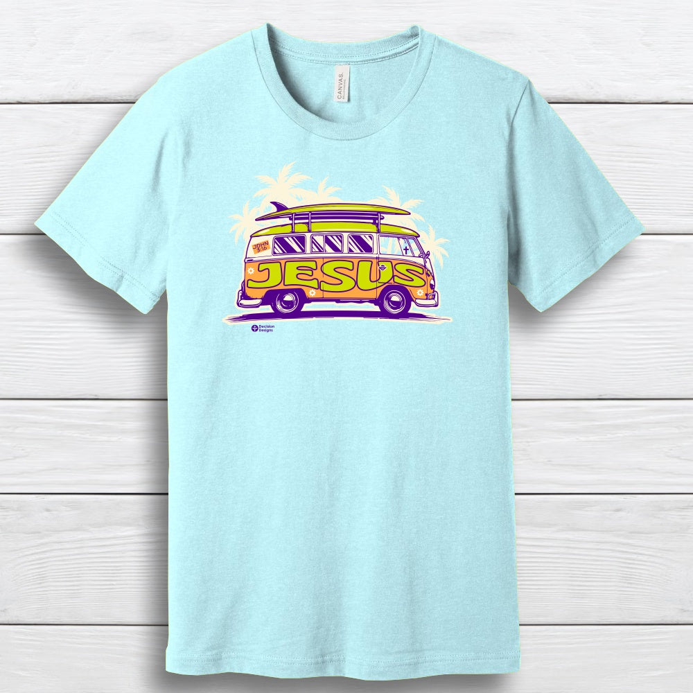 Jesus Bus - S, Heather Ice Blue image